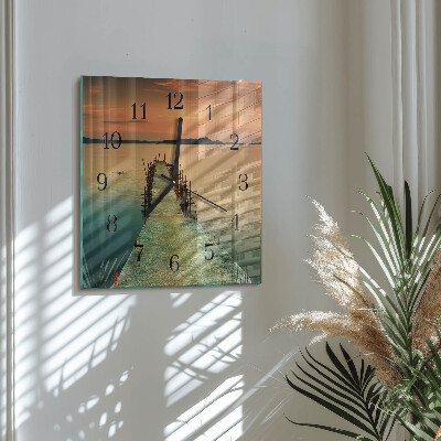 Horloge murale carrée Réseau