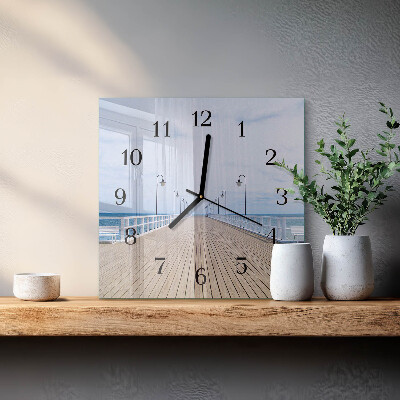 Horloge murale carrée Jetée