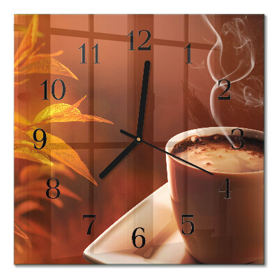Horloge murale carrée Café