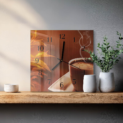 Horloge murale carrée Café