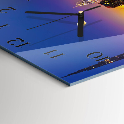 Horloge murale carrée Horizon de dubaï