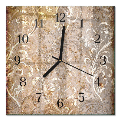 Horloge murale carrée Motif floral