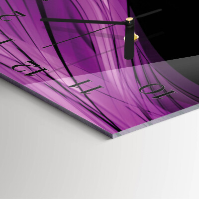 Pendule carrée en verre Abstraction