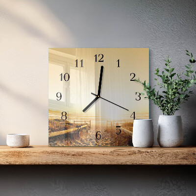 Horloge murale carrée Chemin de plage