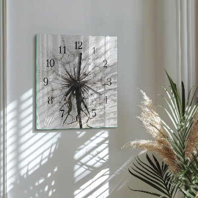 Pendule carrée en verre Pissenlit