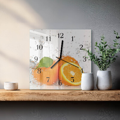 Horloge murale carrée Oranges