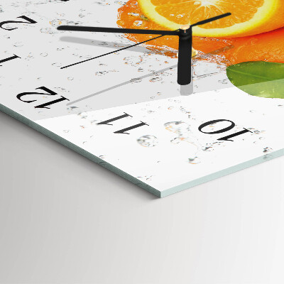 Horloge murale carrée Oranges