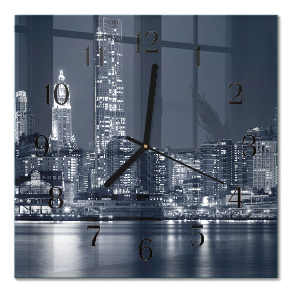 Pendule carrée en verre Horizon