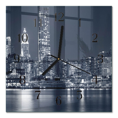 Pendule carrée en verre Horizon