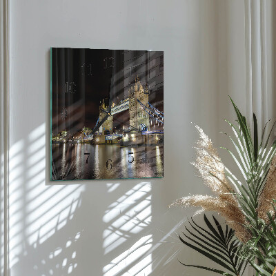 Pendule carrée en verre Pont de londres