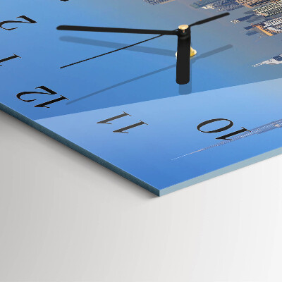 Horloge murale carrée Horizon de dubaï