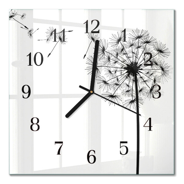 Horloge murale carrée Pissenlit