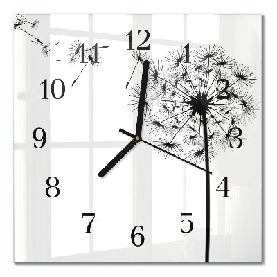 Horloge murale carrée Pissenlit