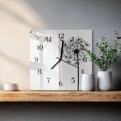 Horloge murale carrée Pissenlit