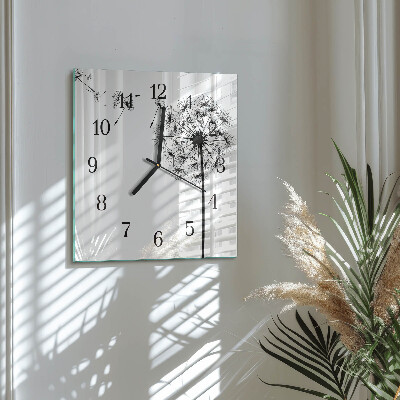 Horloge murale carrée Pissenlit
