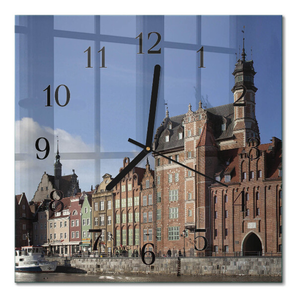 Horloge murale carrée Gdansk