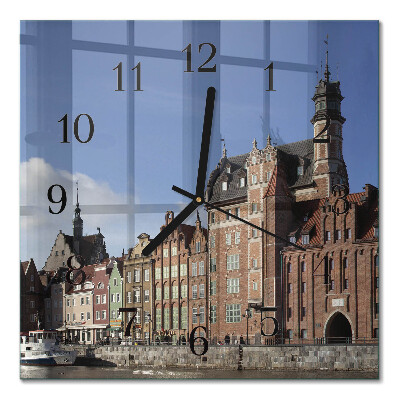 Horloge murale carrée Gdansk