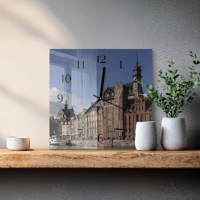 Horloge murale carrée Gdansk