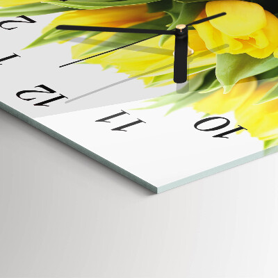 Horloge murale carrée Tulipes