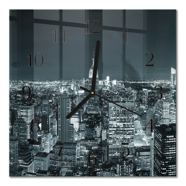 Horloge murale carrée Horizon nocturne