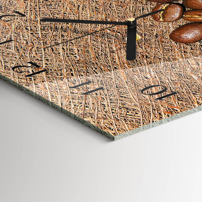 Horloge murale carrée Café en grains