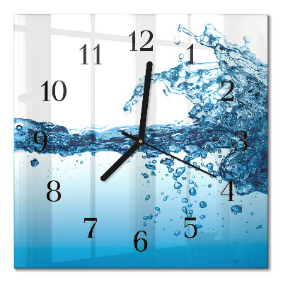 Horloge murale carrée Eau