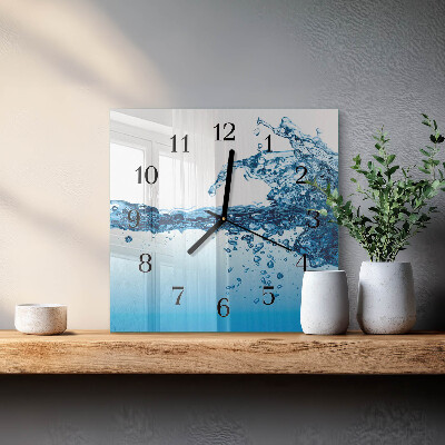 Horloge murale carrée Eau