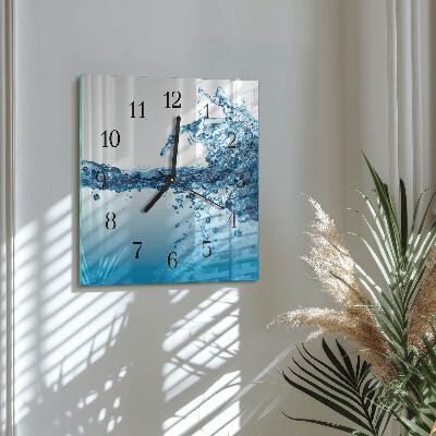 Horloge murale carrée Eau