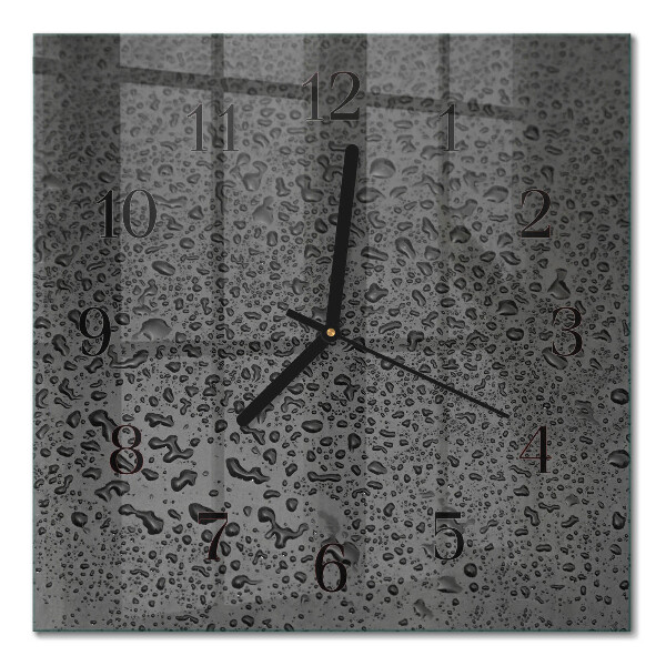 Horloge murale carrée Gouttes d'eau