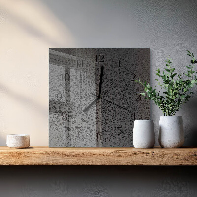 Horloge murale carrée Gouttes d'eau