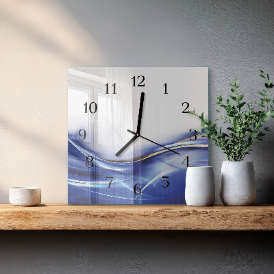 Horloge murale carrée Lignes abstraites
