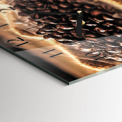 Horloge murale carrée Café en grains