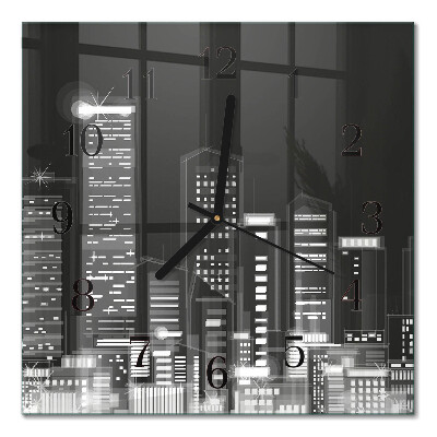 Pendule carrée en verre Horizon