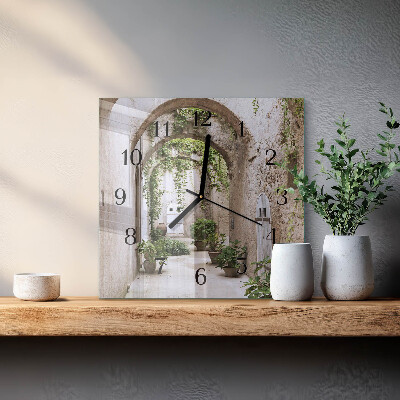 Pendule carrée en verre Allée des plantes