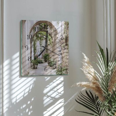 Pendule carrée en verre Allée des plantes