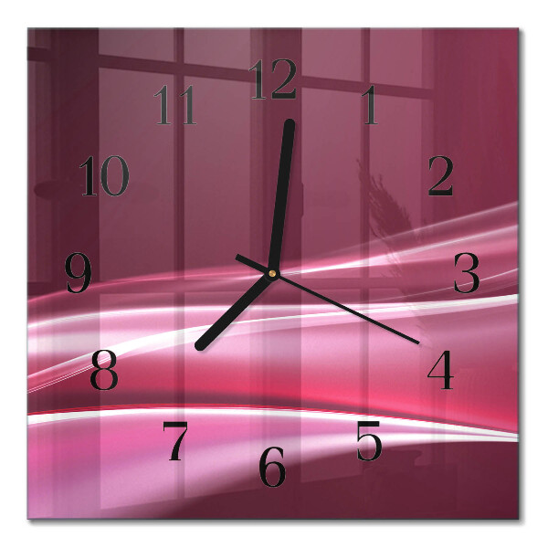 Horloge murale carrée Lignes abstraites