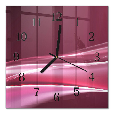 Horloge murale carrée Lignes abstraites