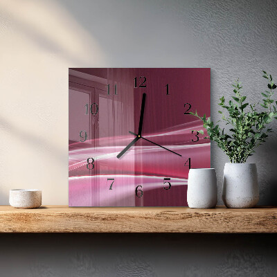 Horloge murale carrée Lignes abstraites