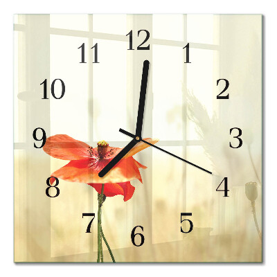 Horloge murale carrée Pavot