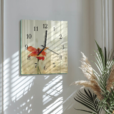 Horloge murale carrée Pavot