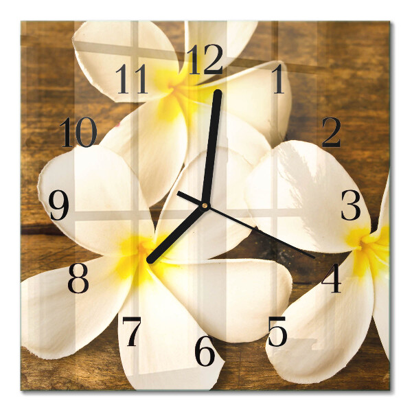 Horloge murale carrée Fleurs