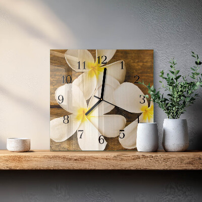 Horloge murale carrée Fleurs