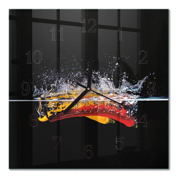 Horloge murale carrée Piments