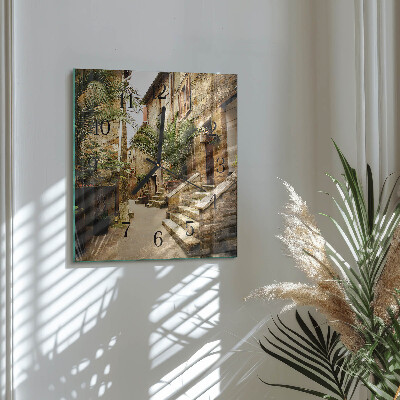 Pendule carrée en verre Palm avenue