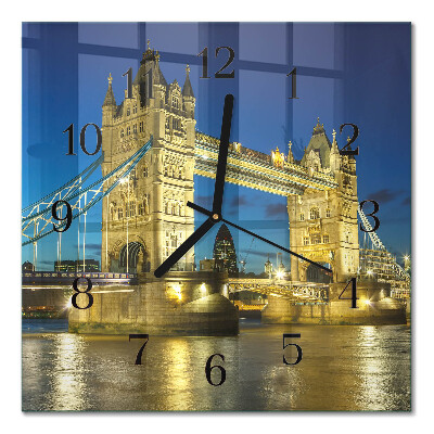 Horloge murale carrée Pont de londres