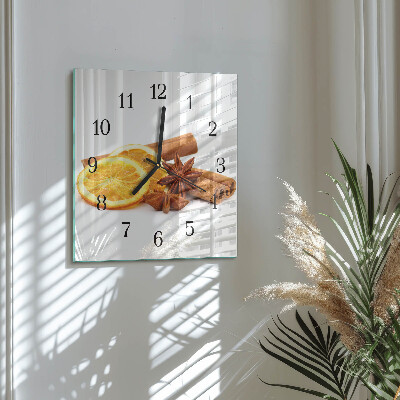 Horloge murale carrée Vanille au citron