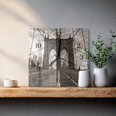 Horloge murale carrée Pont