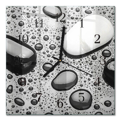 Horloge murale carrée Pierres