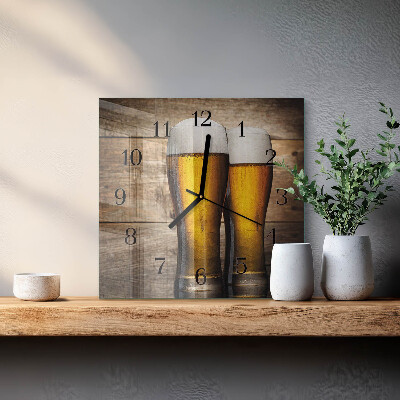 Horloge murale carrée Bière