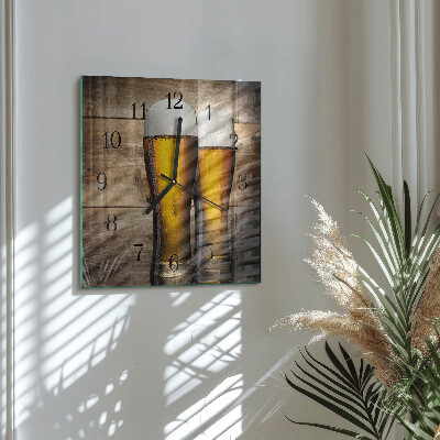 Horloge murale carrée Bière